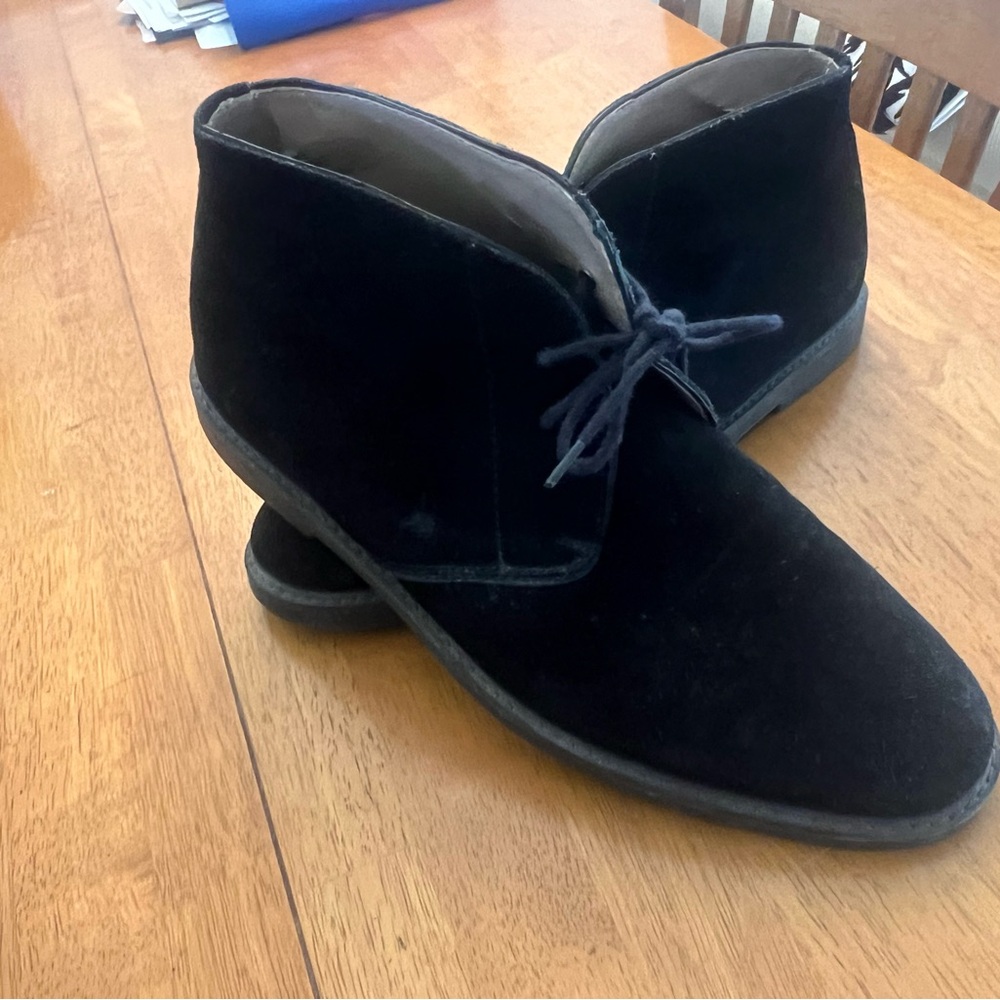 Mens Black Suede Desert Boots